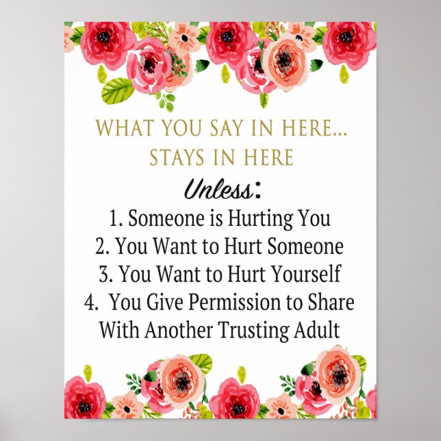 Counseling Office Confidentiality Poster (Front)