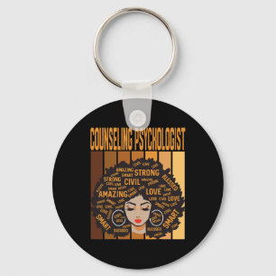 Counseling Psychologist Powerful Black History Mon Key Ring