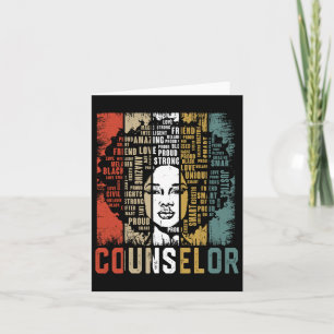 Counsellor Afro African American Women Black Histo Card