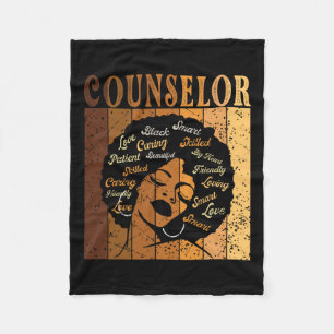 Counsellor Afro African American Women Black Histo Fleece Blanket