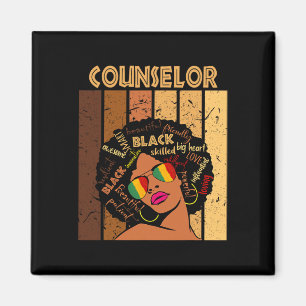 Counsellor Afro African American Women Black Histo Magnet