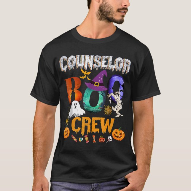Counsellor Boo Crew Teacher Student  Halloween Cos T-Shirt (Front)