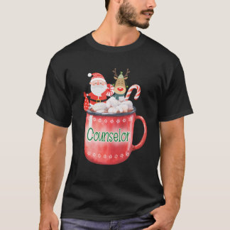 Counsellor Christmas Santa Claus Candy Cane Rudolp T-Shirt