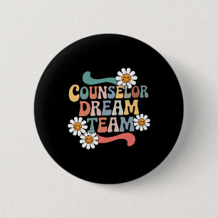Counsellor Dream Team Retro Back To School Counsel 6 Cm Round Badge