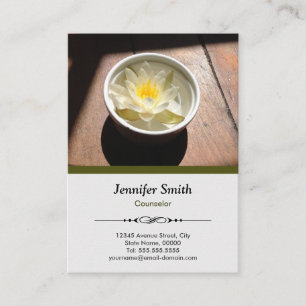 Counsellor - Elegant Water Lily Appointment Card