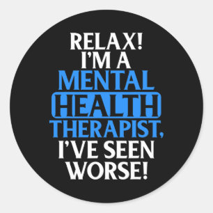 Counsellor Gifts Mental Health Therapist For Men W Classic Round Sticker