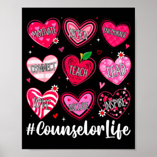 Counsellor Life School Counseling Hearts School Va Poster