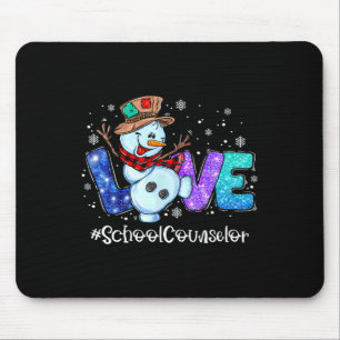 Counsellor Love Snowman Winter Christmas New Year Mouse Pad