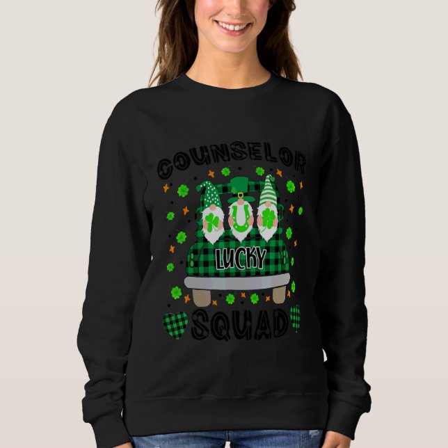 Counsellor Lucky Squad Funny Counsellor St Patrick Sweatshirt (Front)