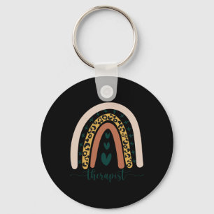 Counsellor Mental Health Awareness Rainbow Leopard Key Ring