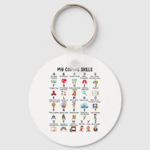 Counsellor My Coping Skills Alphabet Mental Health Key Ring