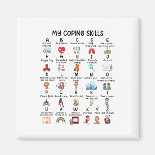 Counsellor My Coping Skills Alphabet Mental Health Magnet