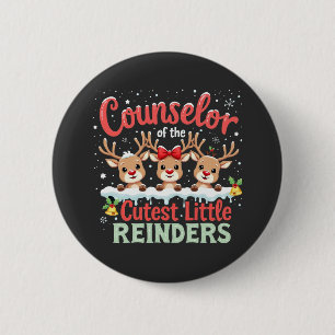 Counsellor of the Cutest Little Reindeers Christma 6 Cm Round Badge