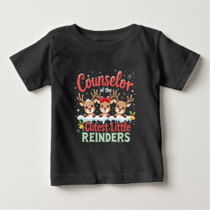 Counsellor of the Cutest Little Reindeers Christma Baby T-Shirt