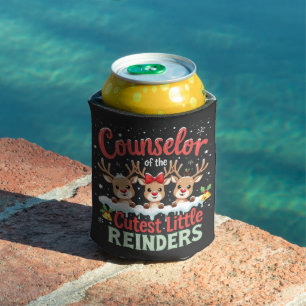 Counsellor of the Cutest Little Reindeers Christma Can Cooler
