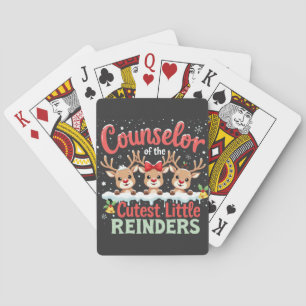 Counsellor of the Cutest Little Reindeers Christma Playing Cards