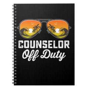 Counsellor Off Duty Sunglasses Last Day Of School Notebook