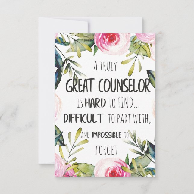 Counsellor Office Decor Typography Graduation Gift (Front)