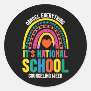 Counsellor Outfit Its National School Counseling W Classic Round Sticker