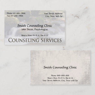 Counsellor Psychologist Mental Health Business Car Card