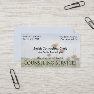 Counsellor Psychologist Mental Health Business Car Card