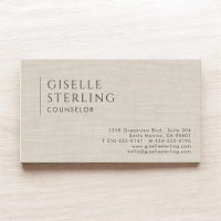 Counsellor Psychologist Natural Linen