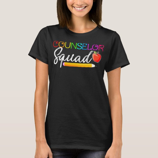 Counsellor Squad Teacher Back To School  T-Shirt (Front)