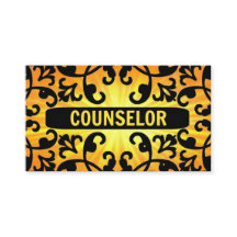 Counsellor Sunshine Damask Business Card