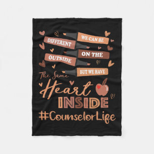 Counsellor We Can Be Different Black History Month Fleece Blanket