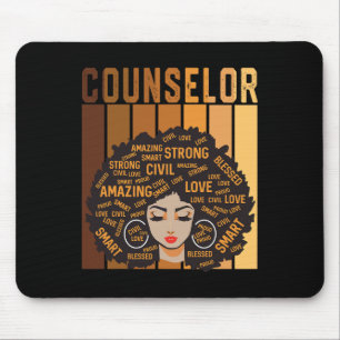 Counselor Afro African American Women Black Histor Mouse Pad