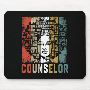Counselor Afro African American Women Black Histor Mouse Pad