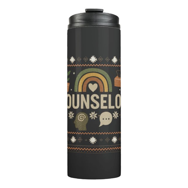 Counselor Christmas – Festive Holiday Tumbler (Front)