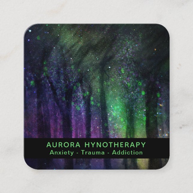 *~* Counselor . Hypnotherapy Hypnosis  Therapist Square Business Card (Front)