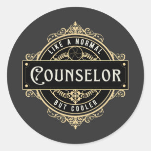 Counselor job badge appreciation classic round sticker