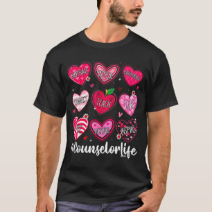 Counselor Life School Counseling Hearts School Val T-Shirt