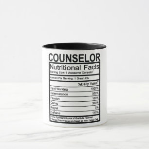 Counselor Nutritional Facts Mug