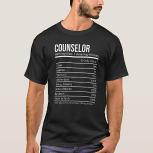 counselor Nutritional Values Nutrition Facts T-Shirt