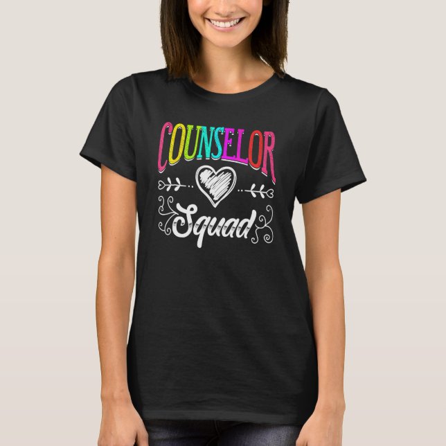 Counselor Squad Teacher Back To School T-Shirt (Front)