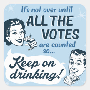 Count all the Votes   Sticker   Retro Funny