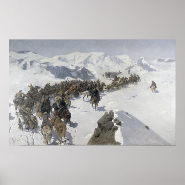 Count Argutinsky crossing the Caucasian Range Poster (Front)