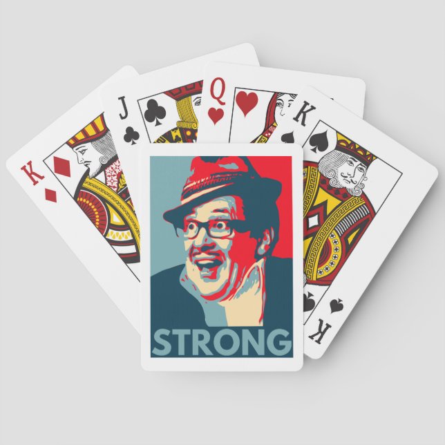 Count Arthur Strong poker-style playing cards (Back)