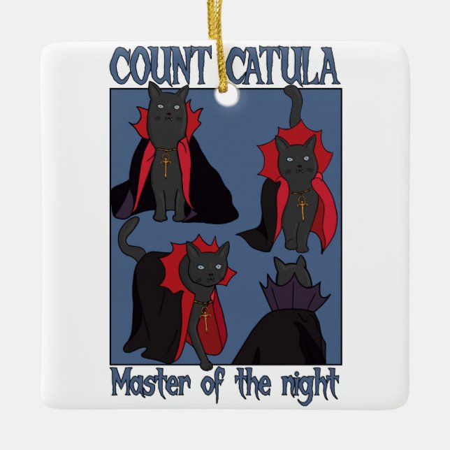 Count Catula Master of the Night Ceramic Ornament (Front)