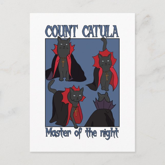 Count Catula Master of the Night Postcard (Front)