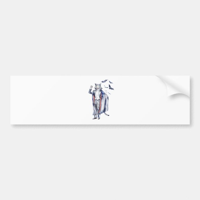 Count Catula Vampire Cat Bumper Sticker (Front)