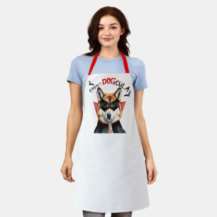 Count DOGcula Akita Dog Funny Halloween Apron