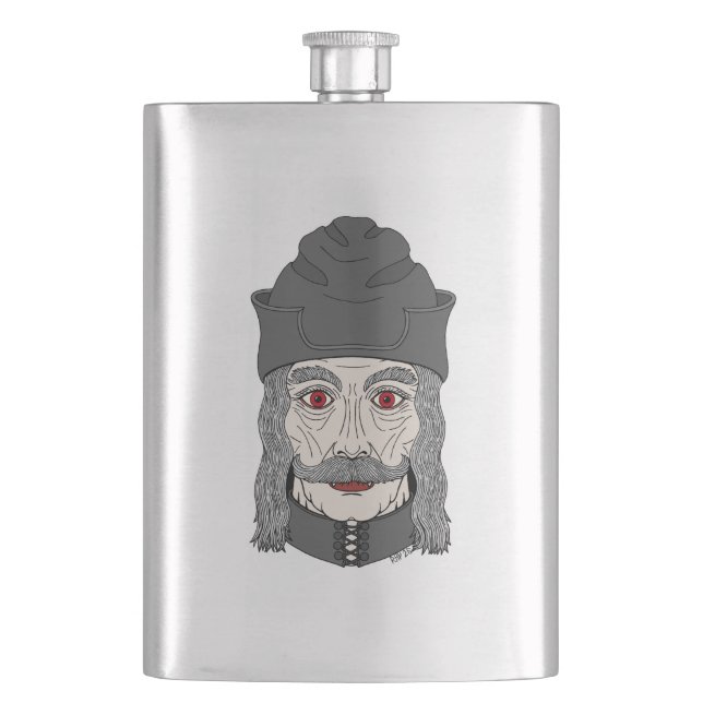Count Dracula 2026 Hip Flask (Front)