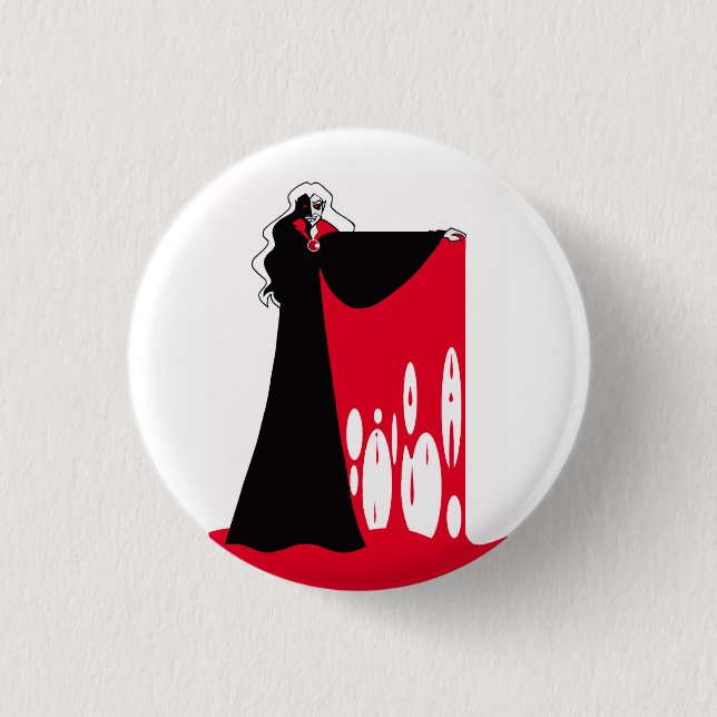 Count Dracula Blood Cape Button (Front)