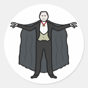 Count Dracula Vampire Classic Round Sticker