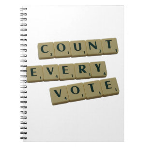 Count Every Vote Letter Tiles Notebook
