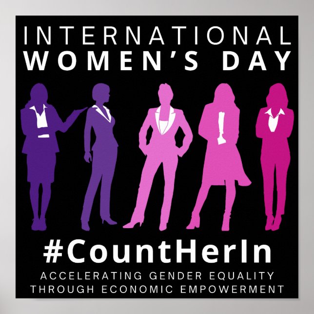 Count Her In International Women's Day  Poster (Front)